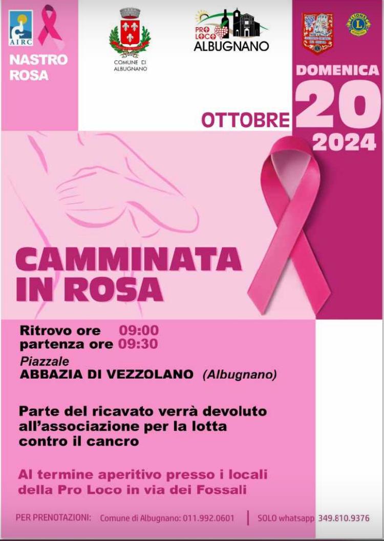 [Annullato] Camminata in rosa 2024